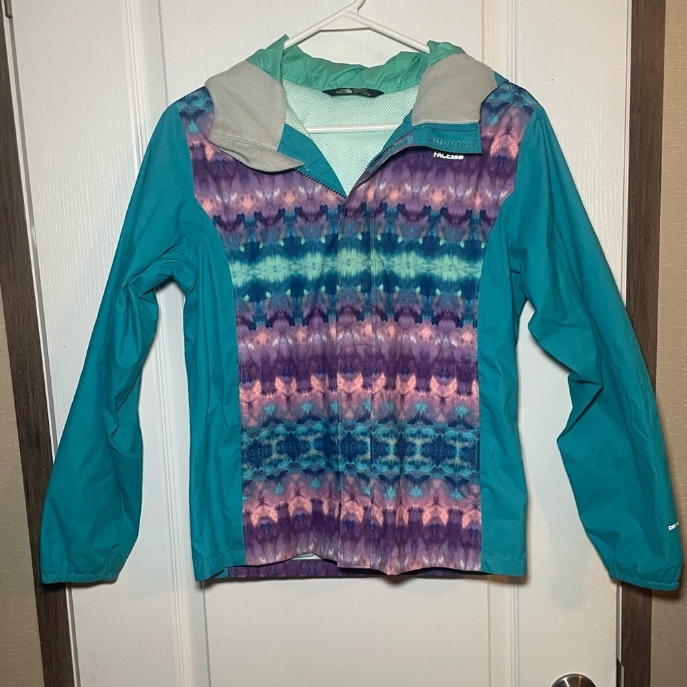NORTH FACE Dryvent hooded jacket girls  L 14-16 Packable Breathable Waterproof
